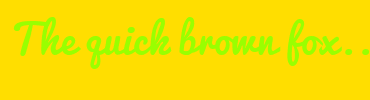 Image with Font Color 99FF00 and Background Color FFDE00
